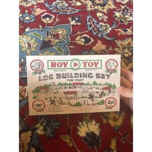 Roy Toy Log Building Set No. 10 "THE FORT" made in East Machias, Maine, hand cut